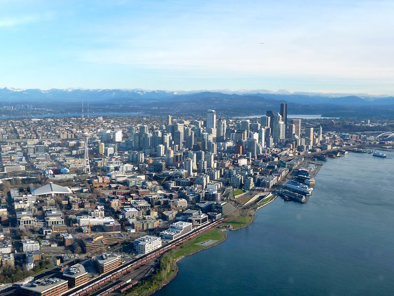 Seattle Downtown Seattle and Elliott Bay