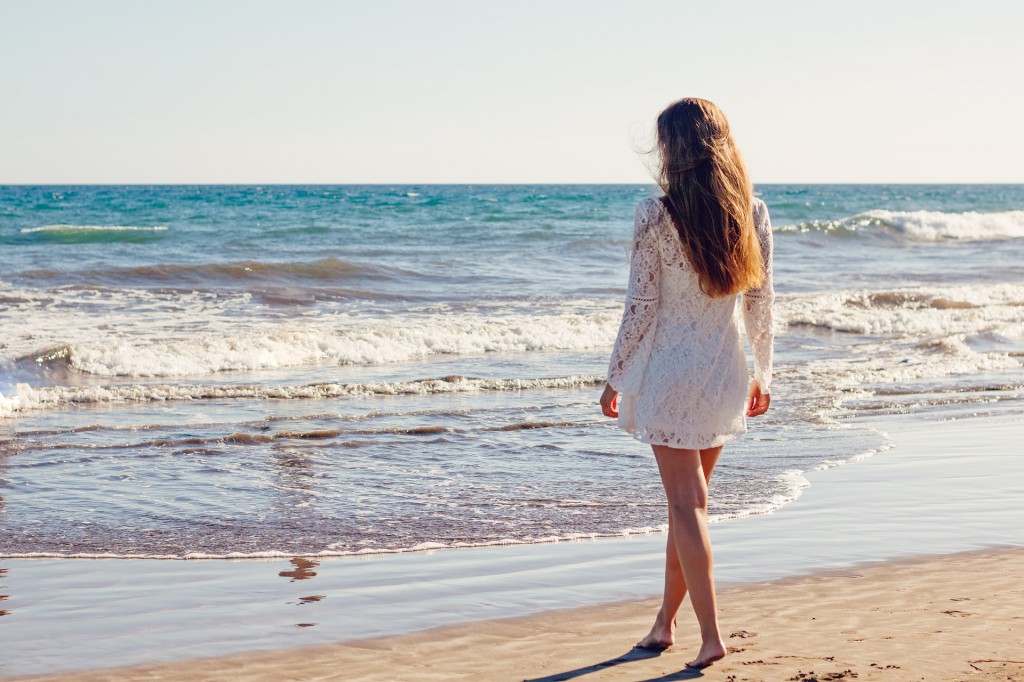 woman on beach